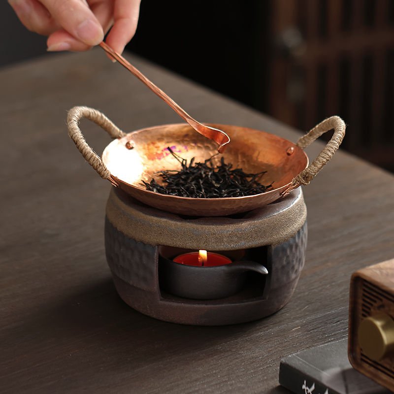 Ceramic Tea Re-Roaster with Copper Roasting Pan