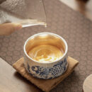 Handmade Silver-Plated Tea Cup, Dragon Fish 150ml