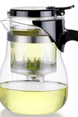 Modern Clear Teapot with Infuser - Large (600 ml / 20.3 oz)