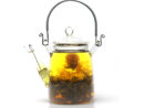 Blooming Teapot - Clear Glass Teapot for Flowering Tea