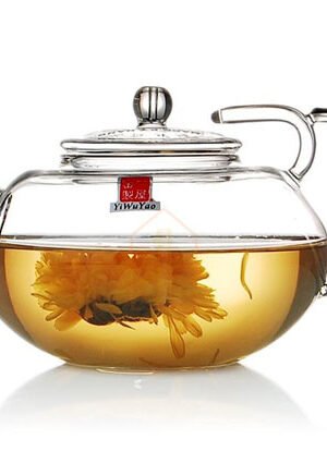Clear Glass Teapot with Anti Slip Lid Protection 350ml / 12oz