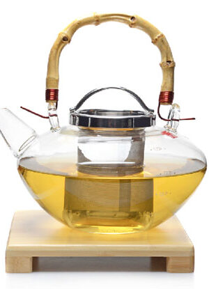 Large Teapot with Infuser & Natural Bamboo Handle 1200ml