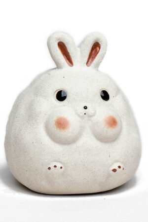 Chubby Bunny Rabbit Tea Pet, White Duan Ni Clay