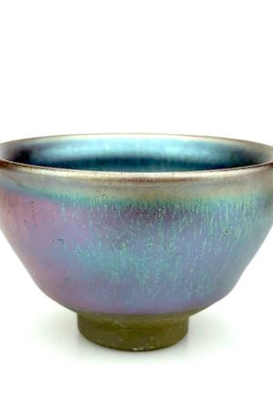 Jian Zhan Teacup 'Pearly Space' - Blue, Purple, Pink Jian ware