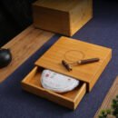 2-in-1 Bamboo Tea Tray & Wooden Storage Box For Pu Erh Tea