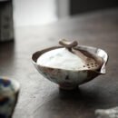 Handleless Japanese Hohin Teapot, Ceramic Easy Gaiwan 100ml