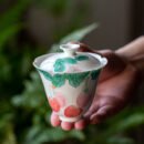 Hand-Painted Porcelain Gaiwan ‘Strawberries’ 125ml