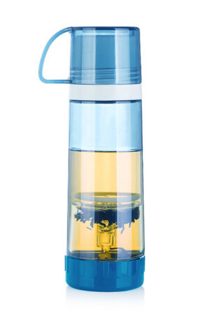 Loose Tea Travel Mug - Tea Tumbler with Strainer & Cups (500 ml / 16.9 oz)
