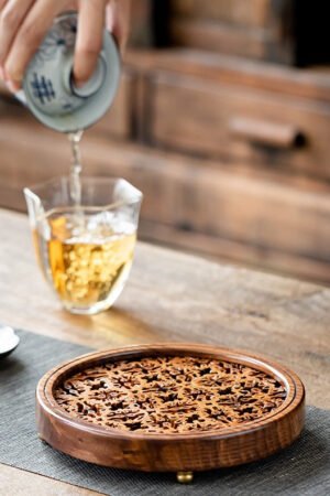 Walnut Wood & Shells Tea Tray